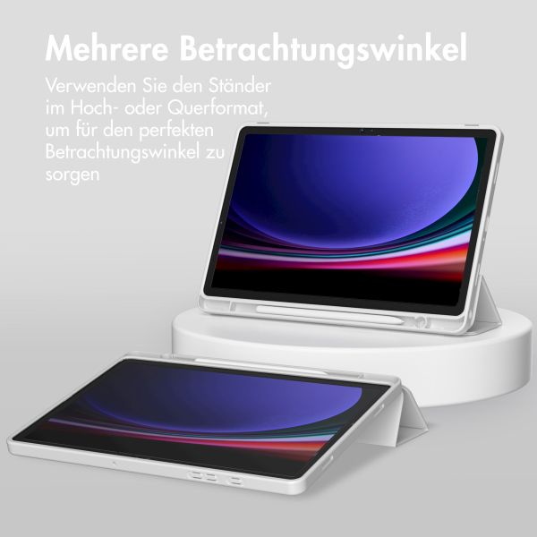 Accezz Smarte Klapphülle aus Silikon Samsung Galaxy Tab A9 Plus - Grau