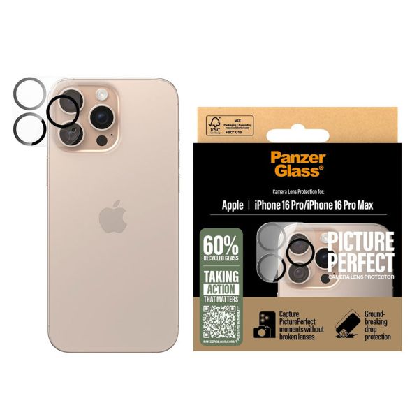 PanzerGlass PicturePerfect Kameraobjektivschutz für das iPhone 16 Pro / 16 Pro Max