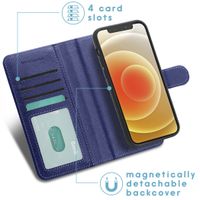 imoshion Luxuriöse Portemonnaie-Klapphülle Apple iPhone 12 (Pro) - Dunkelblau