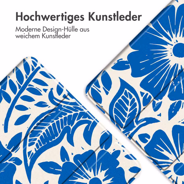 imoshion Design Trifold Klaphülle Samsung Galaxy Tab A11 Plus / A9 Plus - Flower Tile