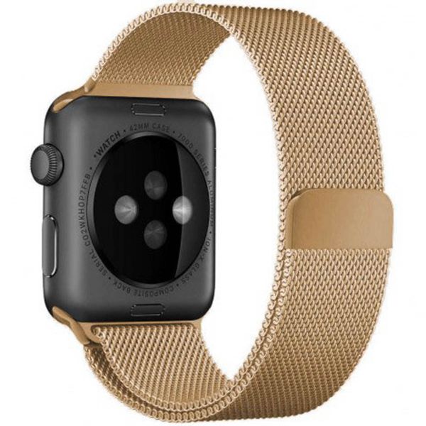 WiWu Milanaise-Armband für die Apple Watch Series 1 bis 10 / SE / Ultra (2) (44/45/46/49 mm) - Roségold