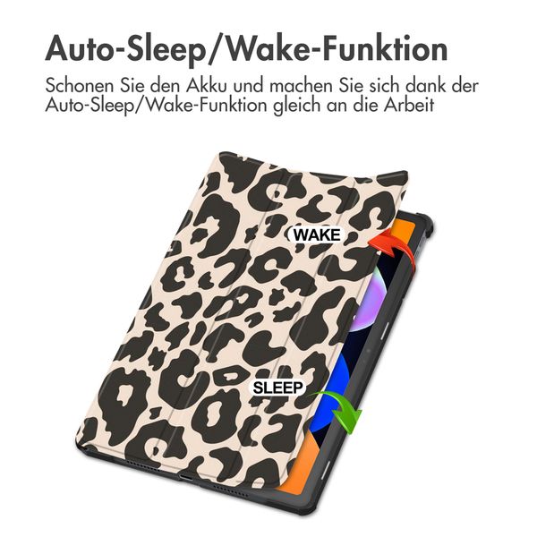 imoshion Design Trifold Klaphülle Lenovo Idea Tab - Leopard