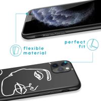 imoshion Design Hülle iPhone 11 Pro - Abstraktes Gesicht - Weiß