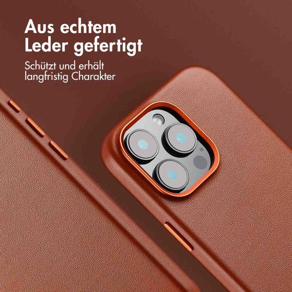 Accezz MagSafe Leather Backcover für das Apple iPhone 16 Pro Max - Sienna Brown