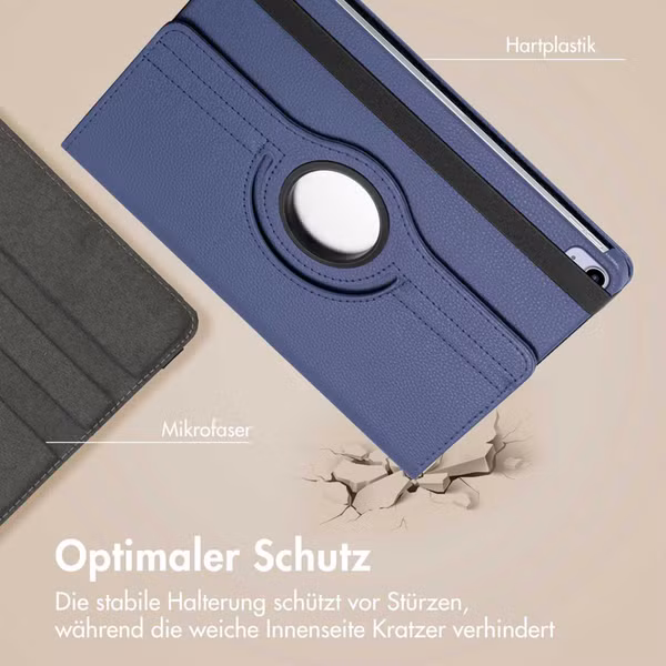 imoshion 360° drehbare Klapphülle Apple iPad 11 (2025) 11 Zoll A16 / iPad 10 (2022) 10.9 Zoll - Dunkelblau
