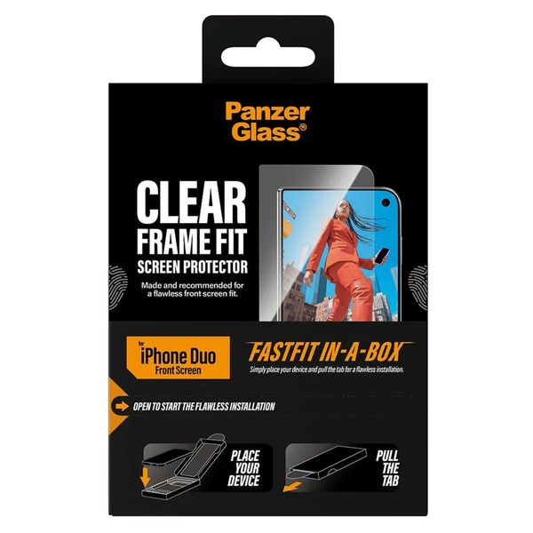 PanzerGlass Ultra Wide Fit FastFit in-a-box Privacy Screen Protector Apple iPhone Duo