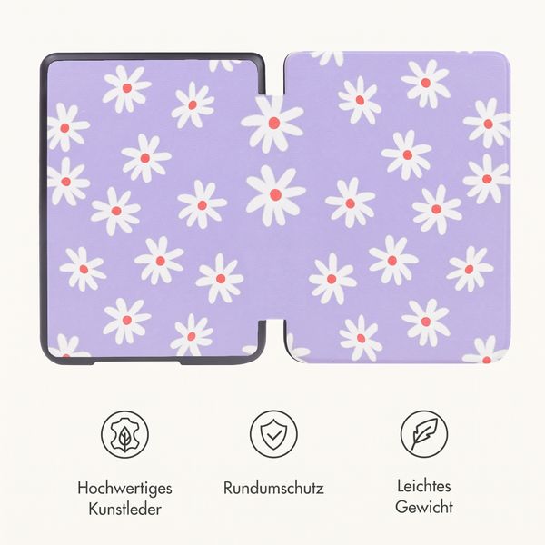 imoshion Design Slim Hard Case Klapphülle Kobo Clara HD - Flowers Distance