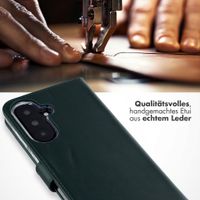Selencia Echtleder Klapphülle Samsung Galaxy A37 (5G) - Grün