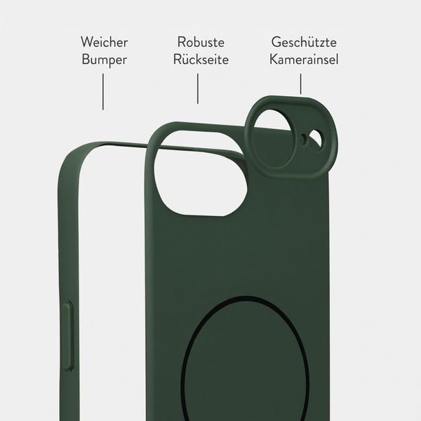 Accezz Grip Backcover mit MagSafe Apple iPhone 17e / 16e - Dunkelgrün