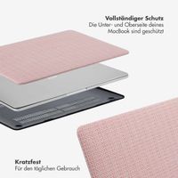 Selencia Cover mit gewebter Oberfläche für das MacBook Air 13 Zoll (2022) / Air 13 Zoll (2024) M3 chip - A2681 / A3113 - Rosa