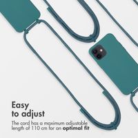 imoshion Color Backcover mit abnehmbarem Handykette und MagSafe Apple iPhone 12 (Pro) - Dunkelgrün