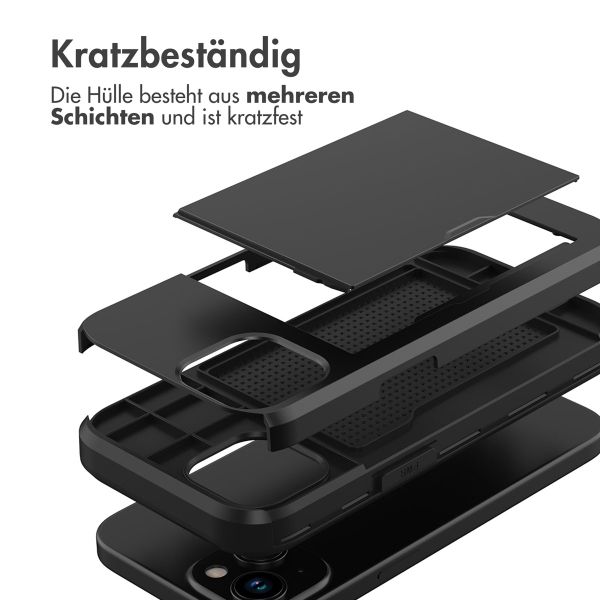 imoshion Backcover mit Kartenfach Apple iPhone 15 - Schwarz