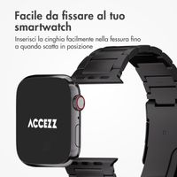 Accezz Mattes Titanstahlarmband für Apple Watch | 38/40/41/42 mm - Schwarz