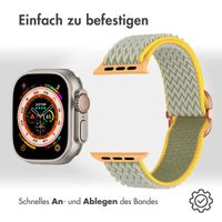 imoshion Elastisches Nylonarmband für das  Apple Watch Series 1 t/m 11 / SE / Ultra (44/45/46/49 mm) - Hellgrün