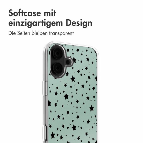 imoshion Design Hülle Apple iPhone 16 - Stars Mint