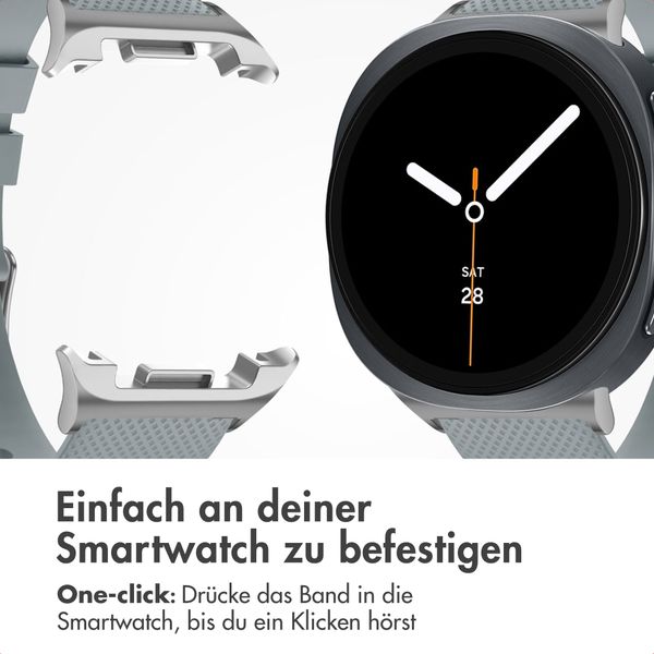 imoshion Flexibles Silikonarmband für das Samsung Galaxy Watch 8 (Classic) - 40 / 44 / 46mm - Grau