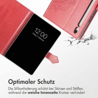 imoshion Mandala Klapphülle Samsung Galaxy Tab S9 11.0 Zoll / S10 Lite / S10 FE / S9 FE 10.9 Zoll - Rot