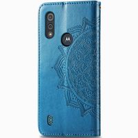 Mandala Klapphülle Motorola Moto E6s - Türkis
