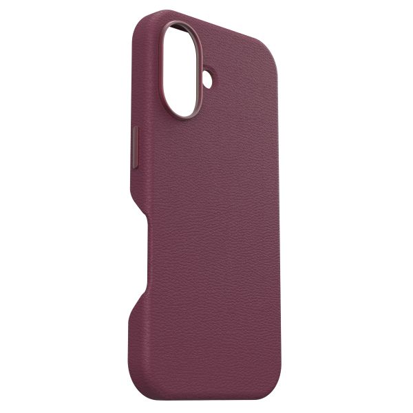 OtterBox Symmetry Cactus Leder Back Cover MagSafe für das iPhone 16 - Maroon Bells