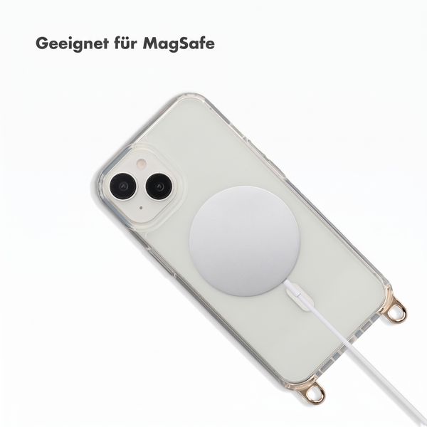 Selencia Rivièra MagSafe Backcover mit abnehmbarem Haken Apple iPhone 14 / 13 - Transparent