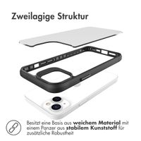 imoshion Rugged Hybrid Case für das iPhone 14 Plus - Schwarz / Transparent