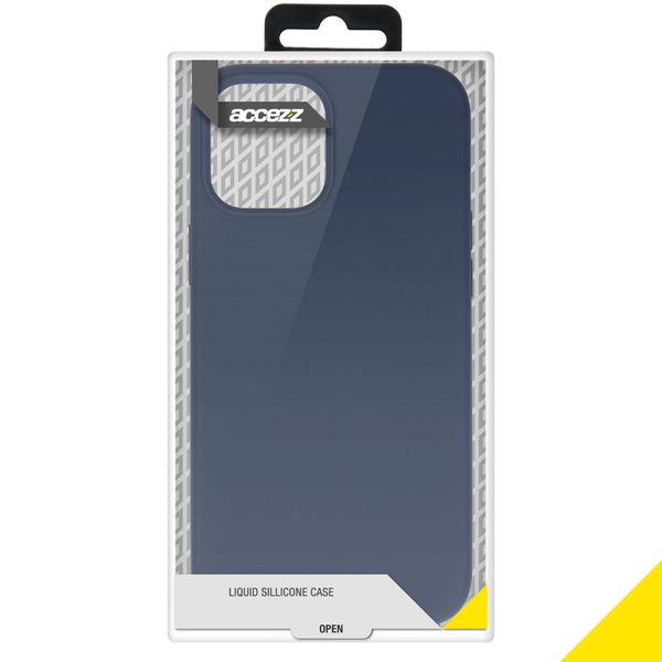 Accezz Liquid Silikoncase Apple iPhone 12 Pro Max - Dunkelblau