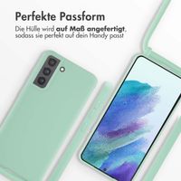 imoshion Silikonhülle mit Band für das Samsung Galaxy S21 FE - Mintgrün