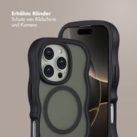 Selencia Wavy Backcover mit MagSafe Apple iPhone 16 Pro - Schwarz