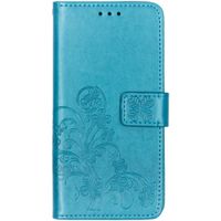 Kleeblumen Klapphülle Türkis Klapphülle Huawei P Smart Plus (2019)