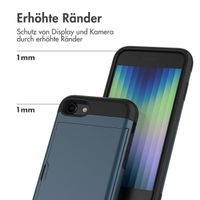 imoshion Backcover mit Kartenfach für das iPhone SE (2022 / 2020) / 8 / 7 - Dunkelblau