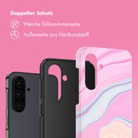 Selencia Vivid Back Cover Samsung Galaxy A36 / A56 - Pastel Lipstick Marble