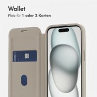 imoshion Transparente Bookcase mit MagSafe Apple iPhone 15 - Beige