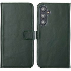 Selencia Echtleder Klapphülle Samsung Galaxy S24 FE - Grün