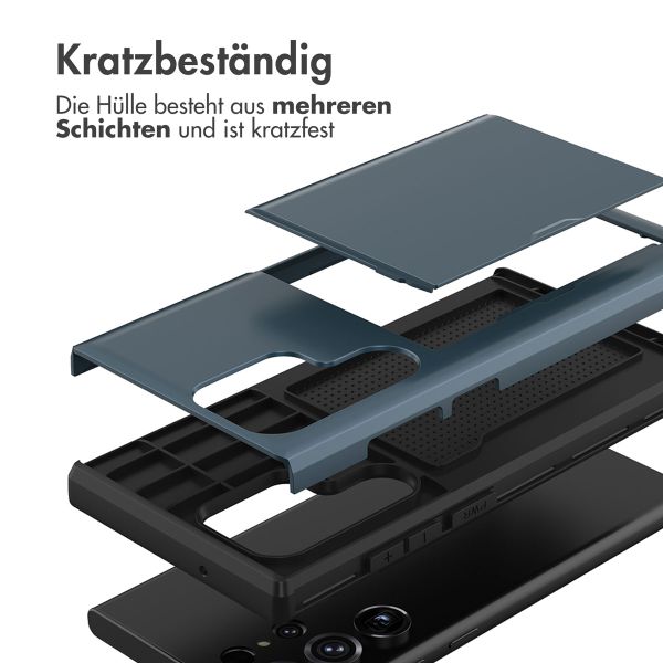 imoshion Backcover mit Kartenfach für das Samsung Galaxy S23 Ultra - Dunkelblau