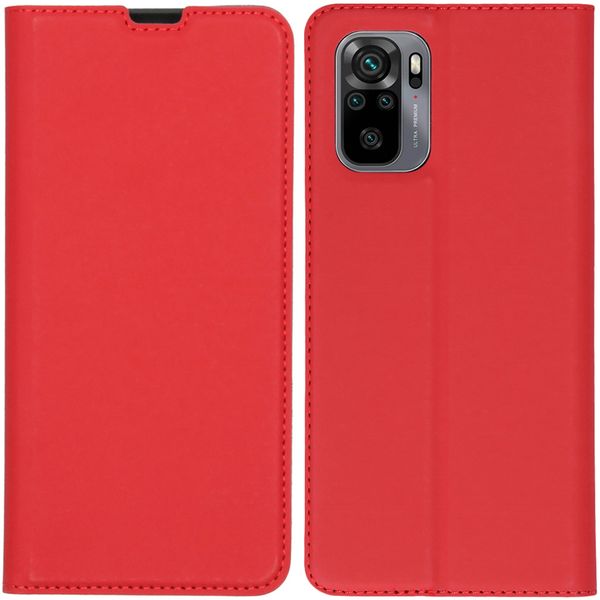 imoshion Slim Folio Klapphülle  Xiaomi Redmi Note 10 (4G) / Note 10S - Rot