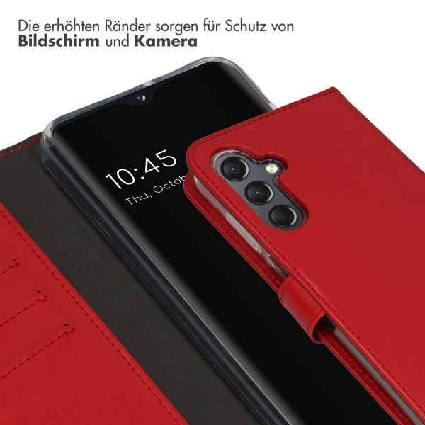 Selencia Echtleder Klapphülle Samsung Galaxy A25 (5G) - Rot