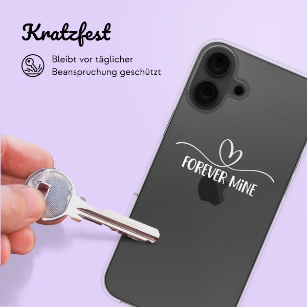 Hülle mit eigenem Foto und/oder Text Apple iPhone 16 - Sierlijk hartje