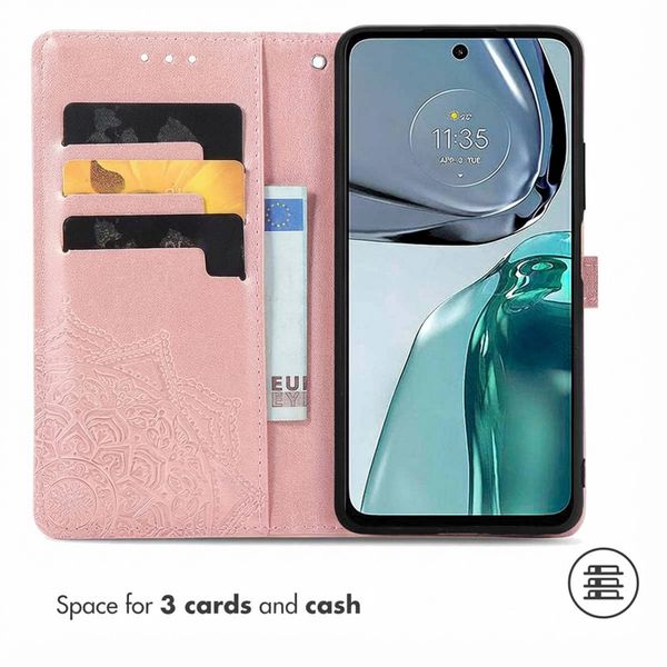imoshion Mandala Klapphülle Motorola Moto G62 - Rosé gold