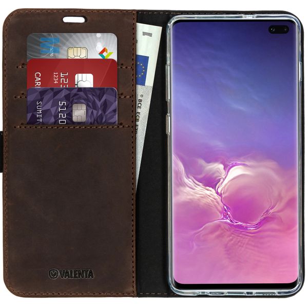 Valenta Klapphülle Classic Luxe Braun für das Samsung Galaxy S10 Plus