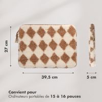 Selencia Teddy Laptop Hülle 15-16 Zoll - Laptop Sleeve - Checks