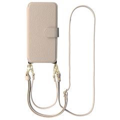Selencia Riva Bookcase mit MagSafe und Handgelenkband Samsung Galaxy A57 (5G) - Beige
