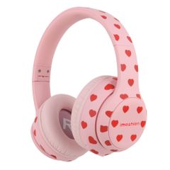 imoshion Kabellose Kinderkopfhörer LED Light - Dezibelbegrenzer - Mit AUX-Kabel - Herzchen