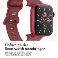 imoshion Silikonband⁺ für die Apple Watch Series 1 bis 10 / SE / Ultra (2) (44/45/46/49 mm) - Wine - Größe M/L