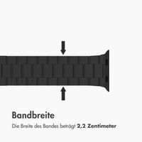 imoshion Edelstahlarmband für das Apple Watch Series 1 bis 11 / SE / Ultra (44/45/46/49 mm) - Schwarz