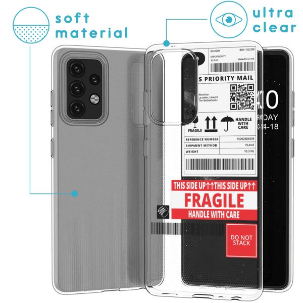 imoshion Design Hülle für das Samsung Galaxy A52(s) (5G/4G) - Shipping label