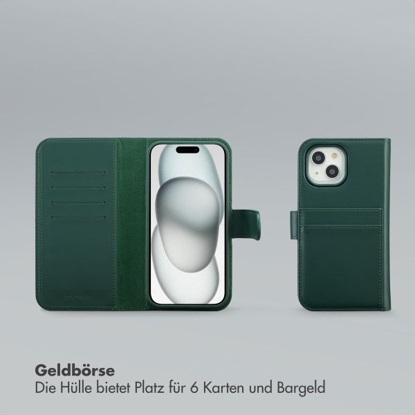 Selencia Olyn Abnehmbare Bookcase mit MagSafe Apple iPhone 15 - Grün