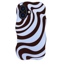Selencia Vivid Wavy Backcover mit MagSafe Apple iPhone 16 - Dream Swirl Chocolate