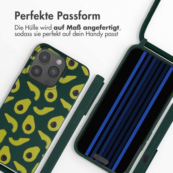 imoshion Silikonhülle design mit Band für das iPhone 15 Pro - Avocado Green