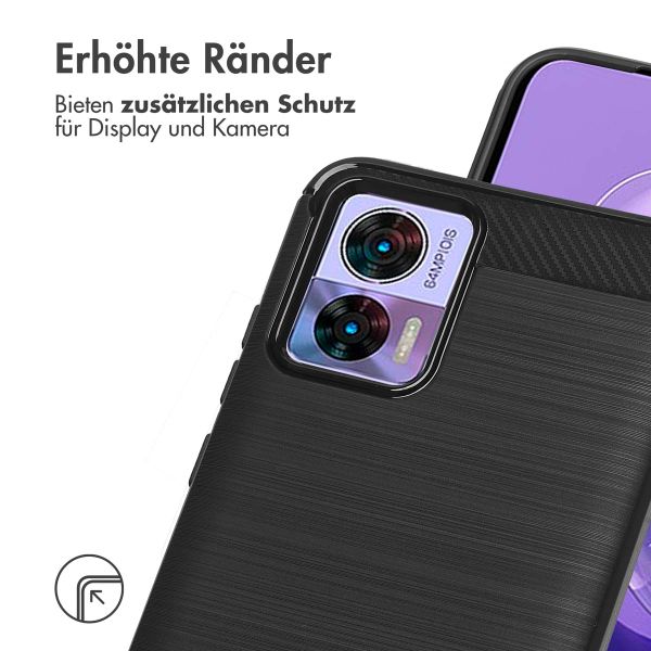imoshion Brushed Back Cover Motorola Edge 30 Neo - Schwarz