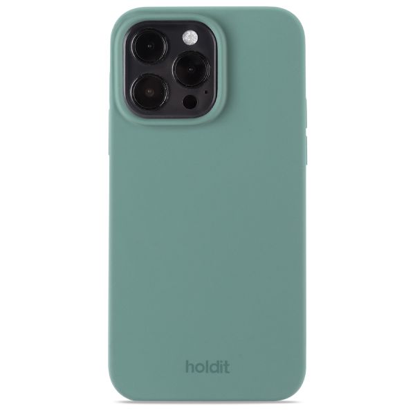 Holdit Silicone Case für das iPhone 15 Pro Max - Moss Green